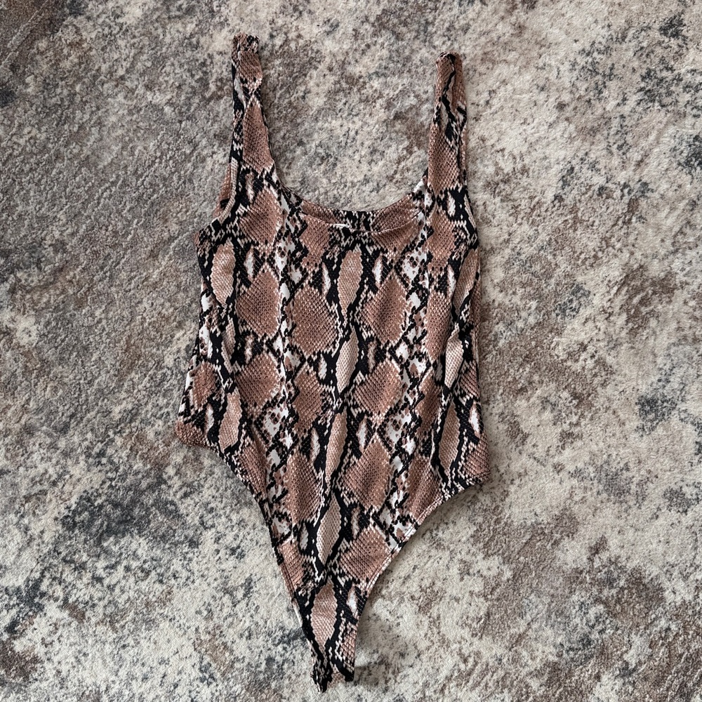 Revamped Exotic Snake Print Bodysuit